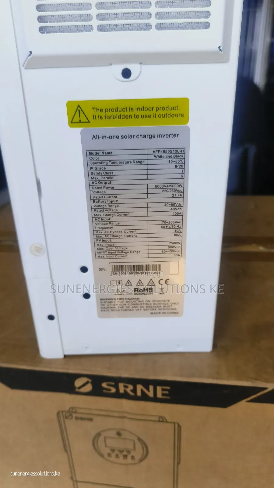 5kw 48vdc 100a Srne Hybrid Inverter