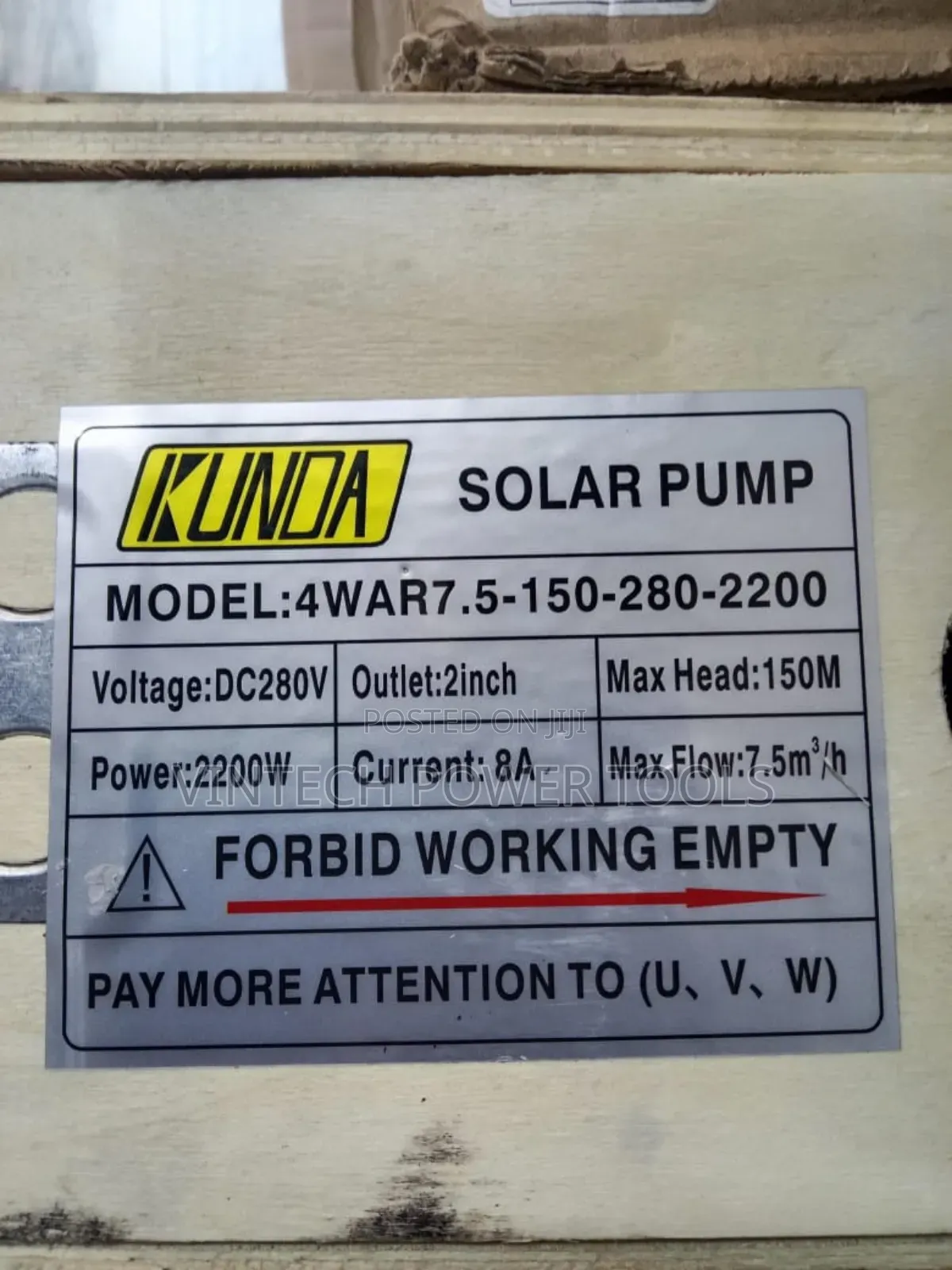 Kunda Solar Pump 150 M/150 M Solar Pump