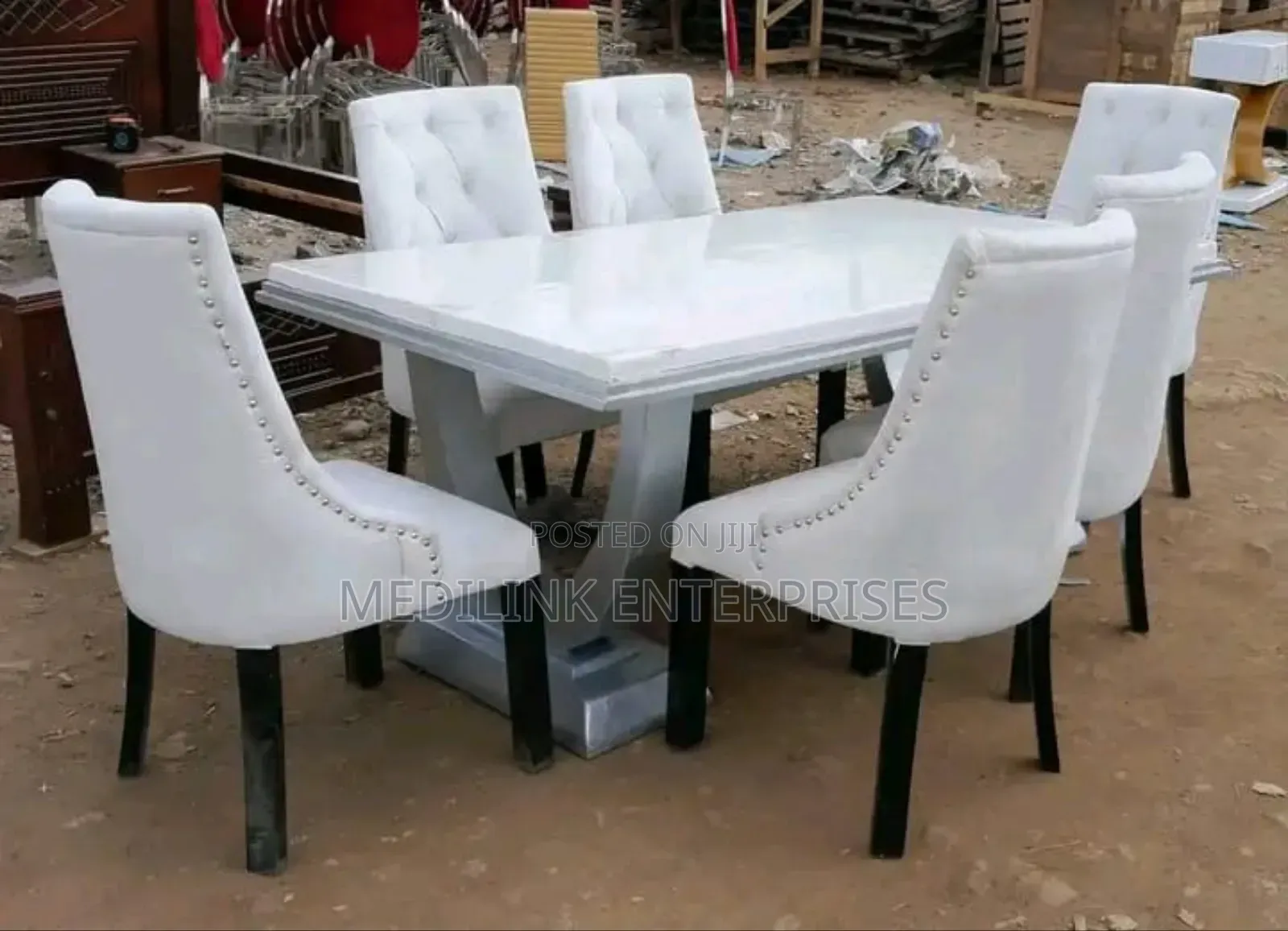 V Curve Chairs 6 Seater Set