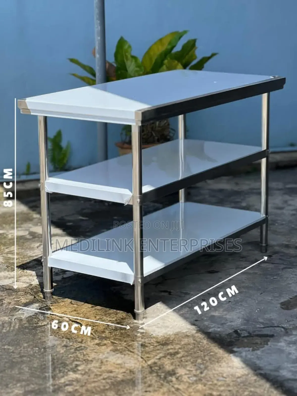Edgetop Stainless Double Under Shelved Working Tables