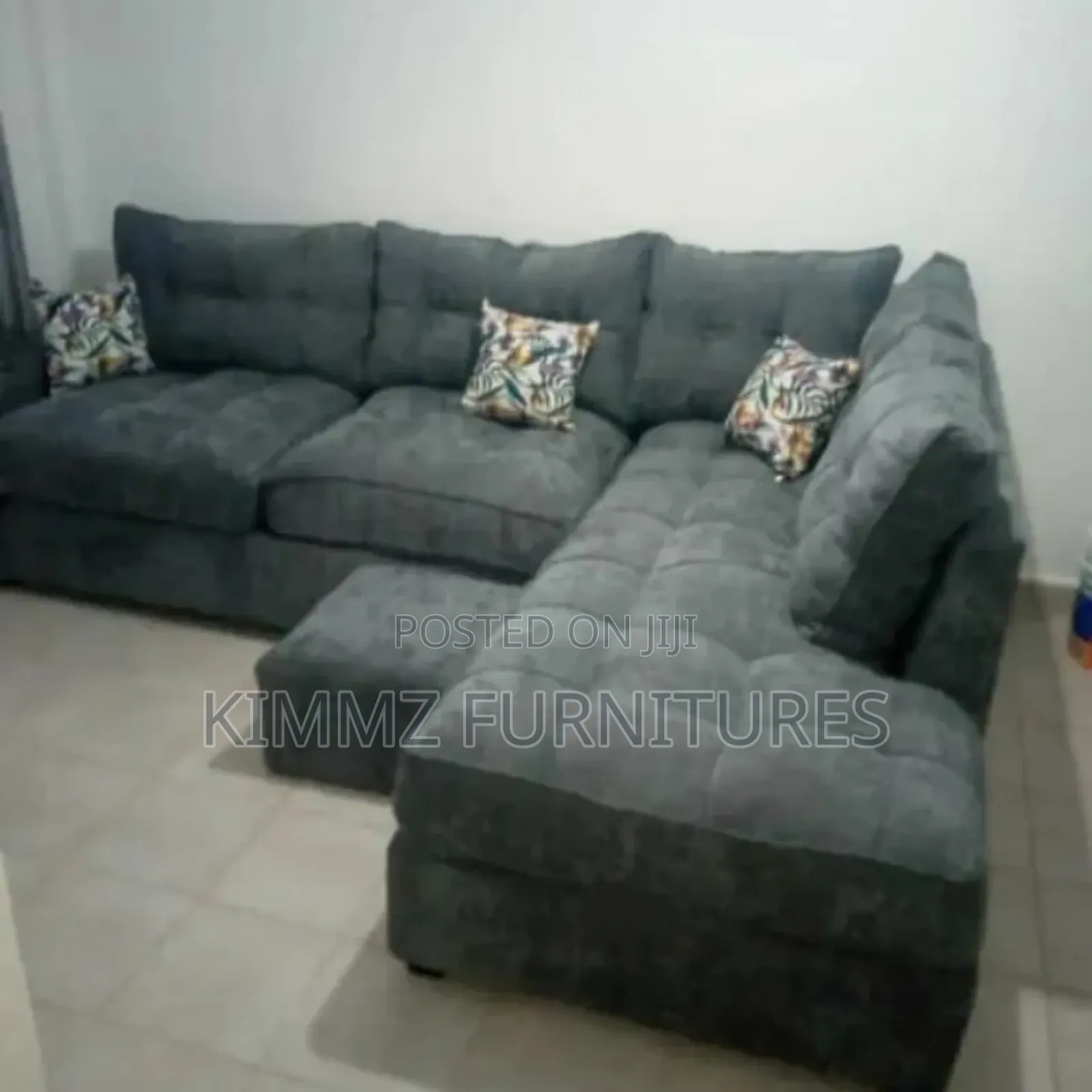 L-shaped Sofa With A Puff