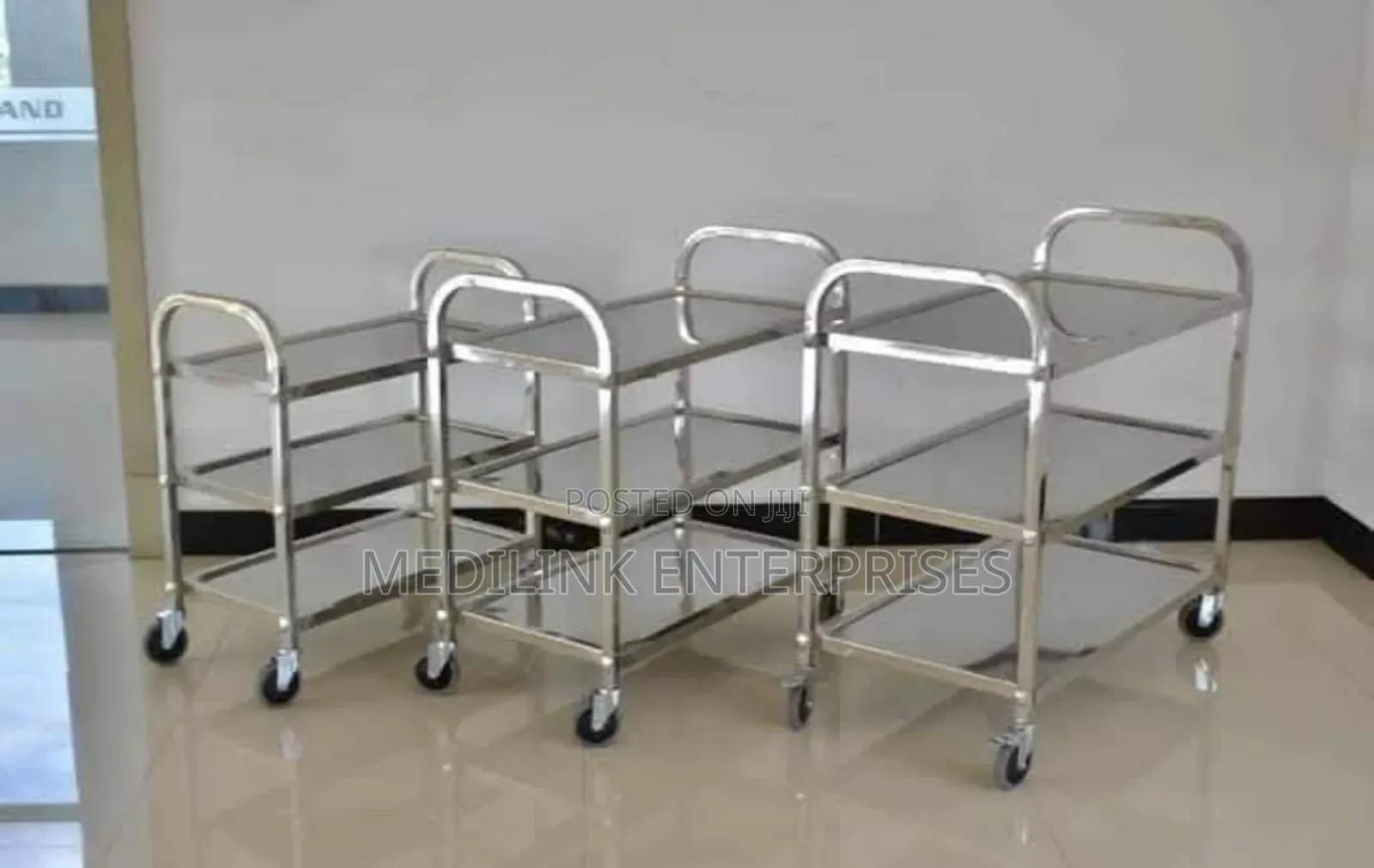 Hospital/Restaurant Service Trolleys Stainless Steel)