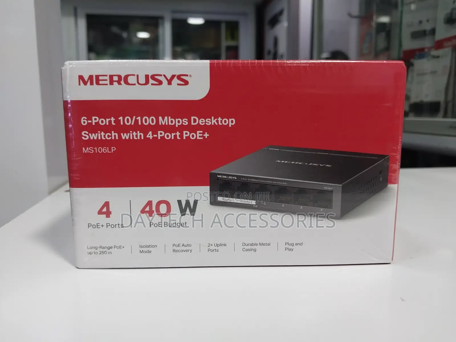 Mercusys Ms106lp 6-Port 10/100mbps 4-Port Poe Desktop Switch