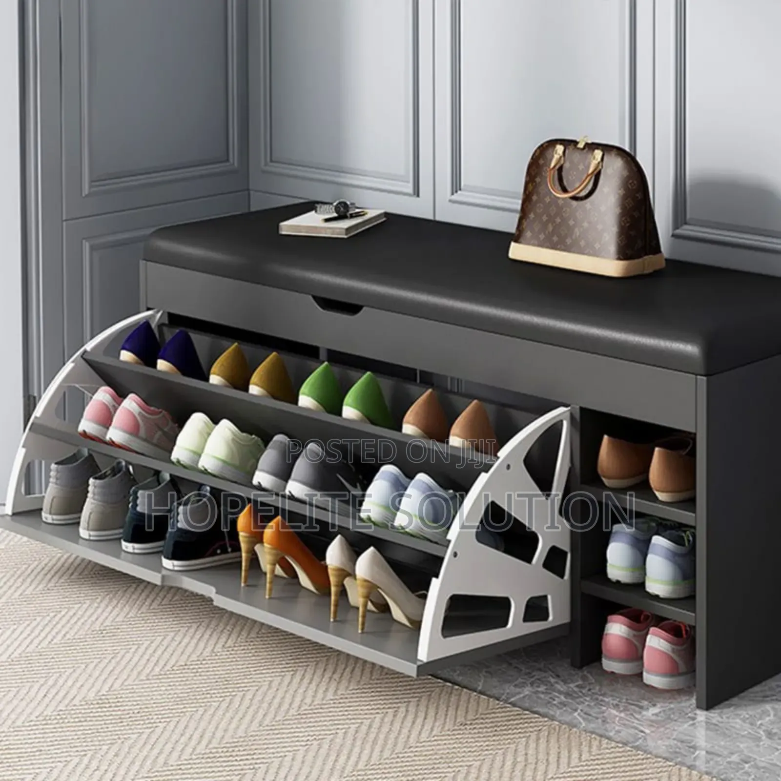 Modern Bucket Flip Shoe Cabinet