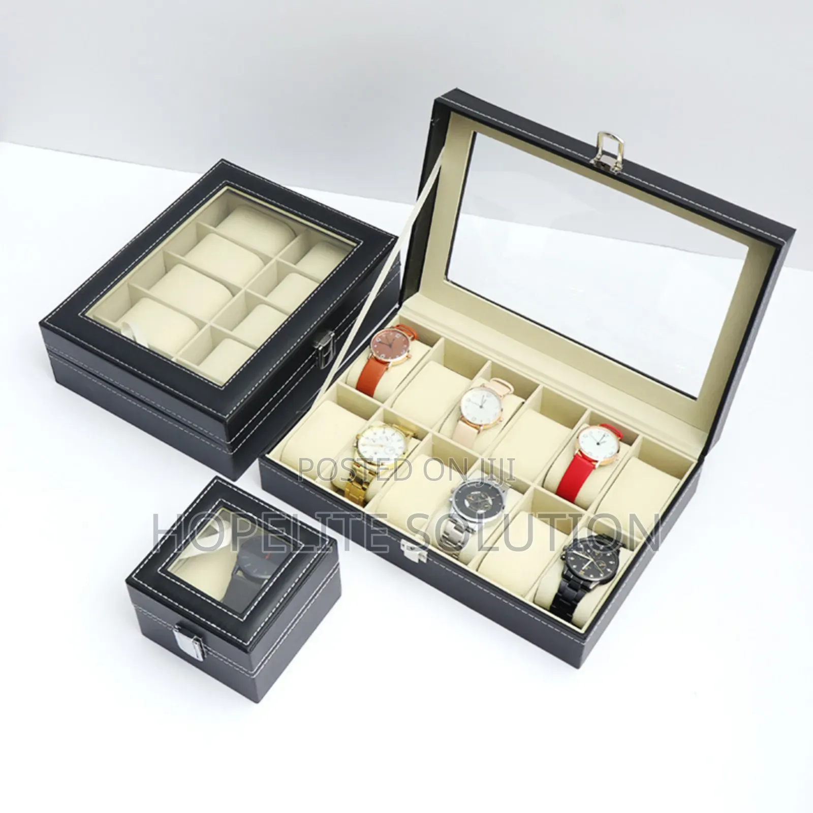 12 Slots Leather Watch Organizer