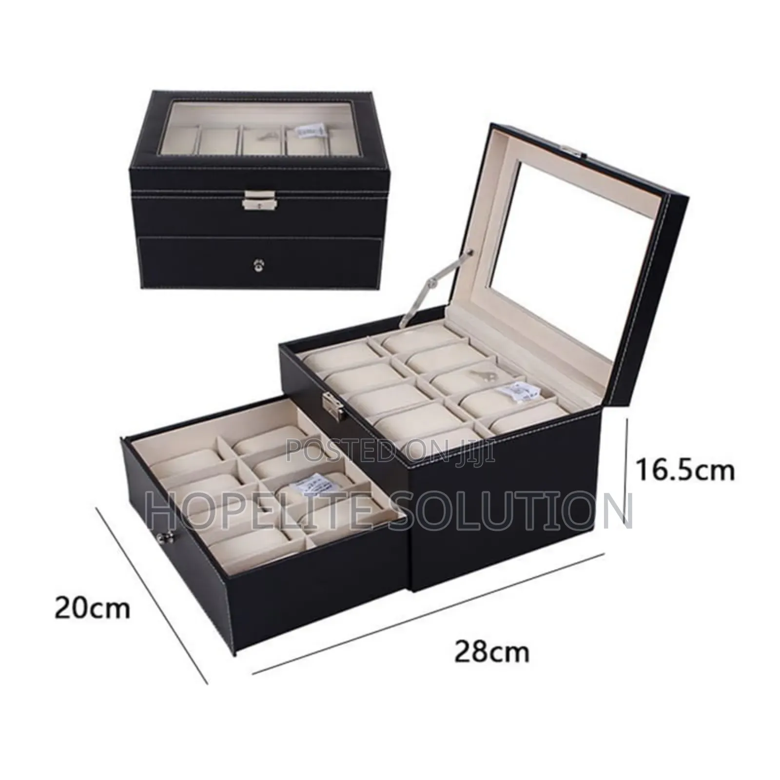 20 Slots Leather Watch Organizer