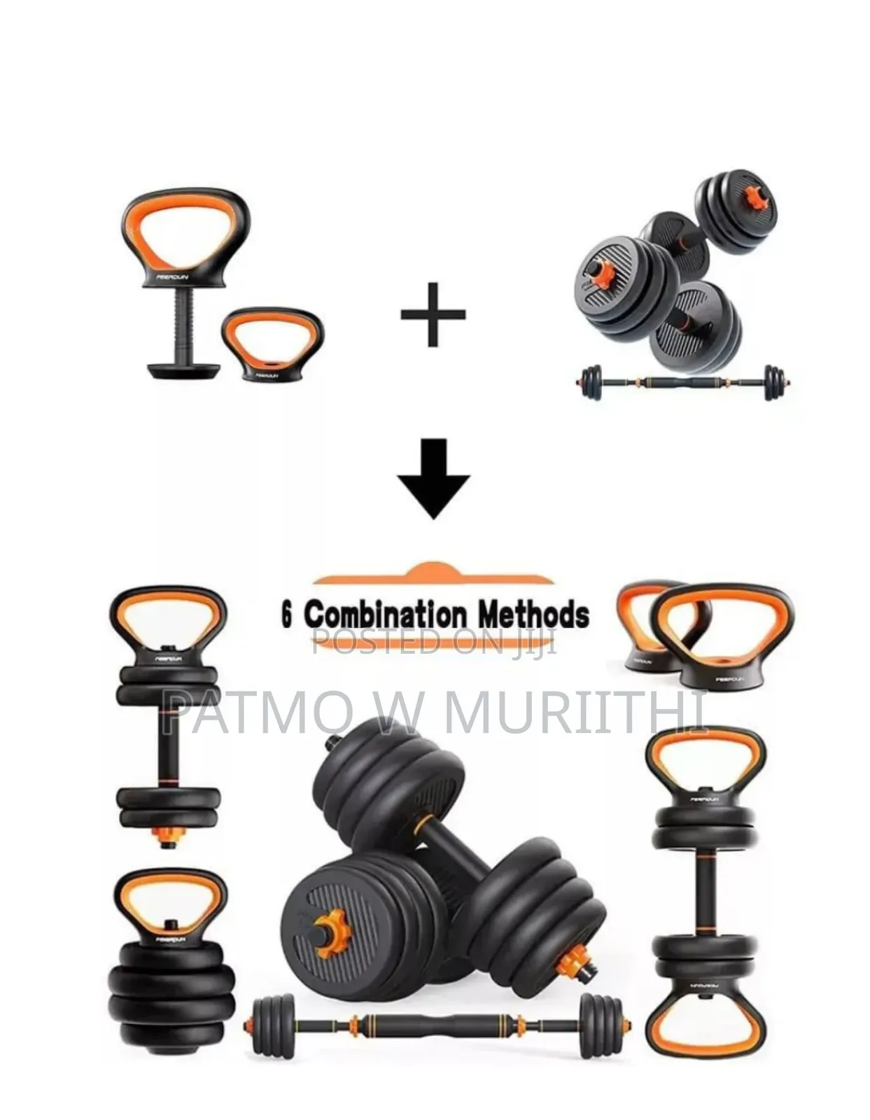 Adjustable Kettle Bell Weights 50kg 6in1