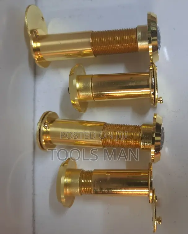 16mm Gold Door Viewer Peep /Spy Hole.Privacy Cover-gold.Adjustable