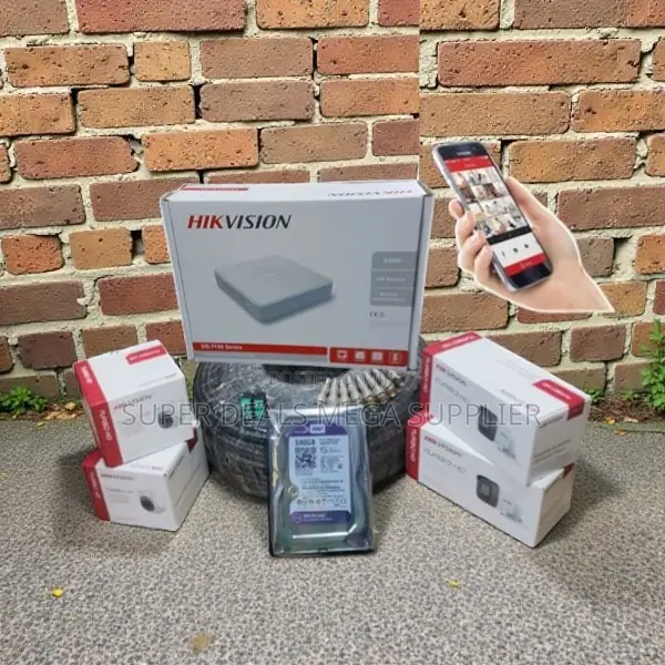 Motion Detection Hikvision 4 Hd 1080p 2mp CCTV Cameras Full System Kit