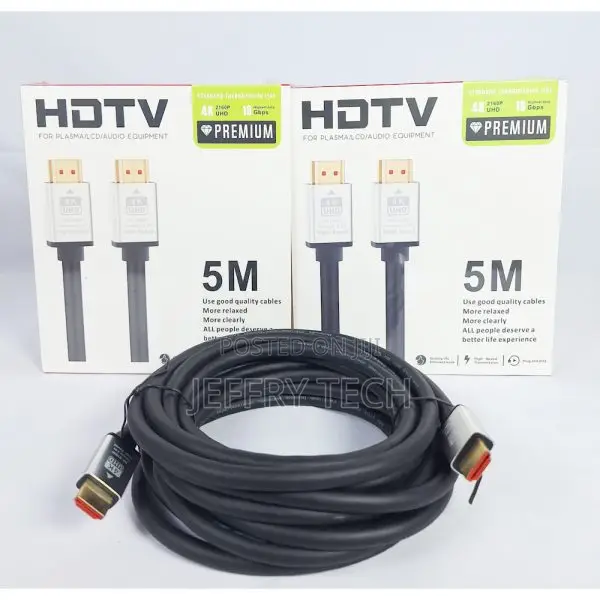 Rubber Coated Gold Plated Hdmi Cable 5m