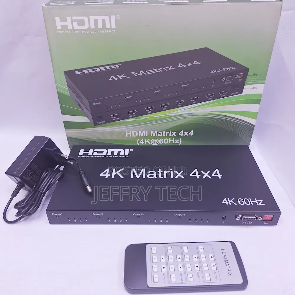  6by 2hdmi Matrix 6 Input 2 Output With Remote and Charger