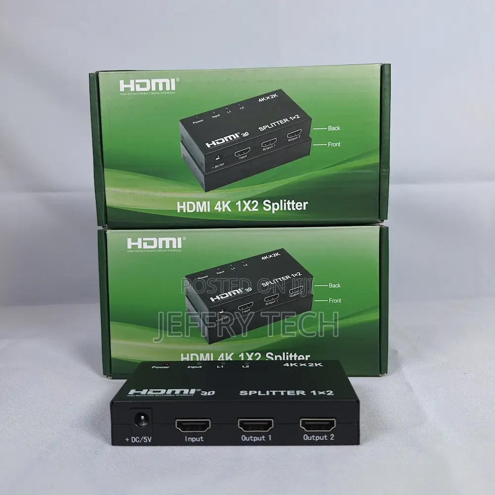 Powered Full Hd Green Box 2 Way Hdmi Splitter