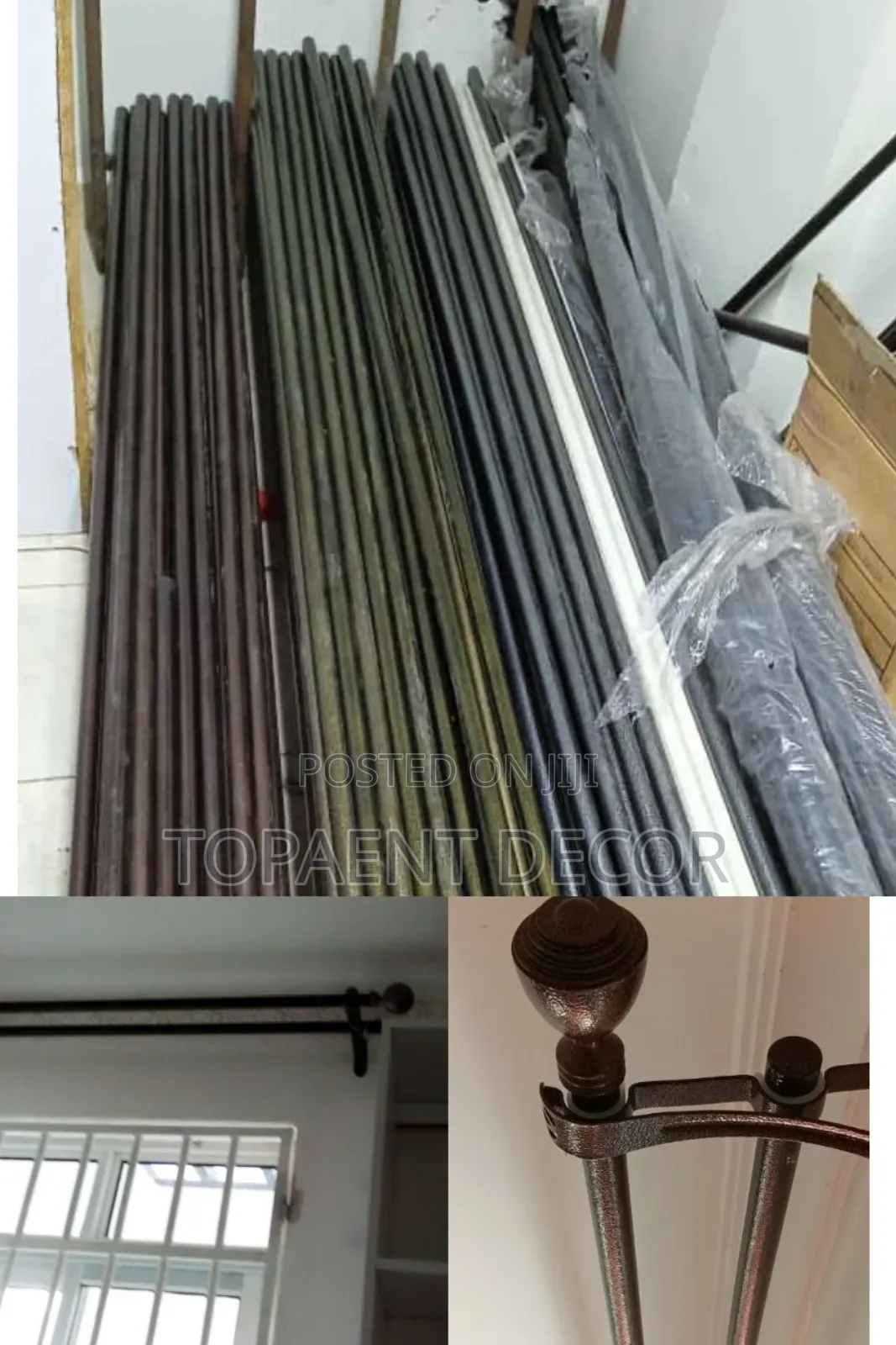 Powder Coated,,Heavy Weight Curtain.Strong And Durable Curtain Rods