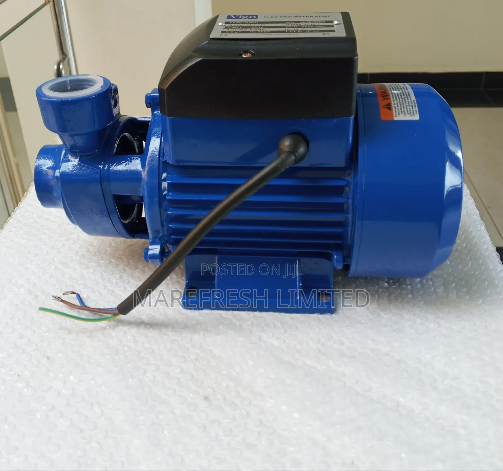 Electric Water Pump 0.5 Hp 0.37kw