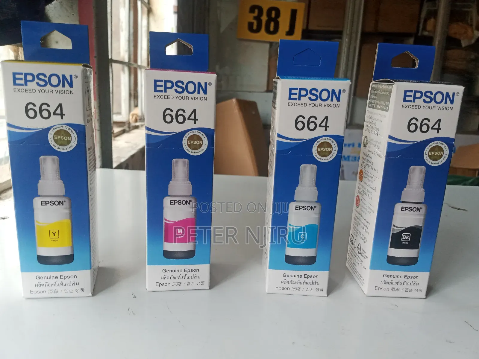 Original 664 Epson Inks(Bk, Cyan Magenta Yellow)