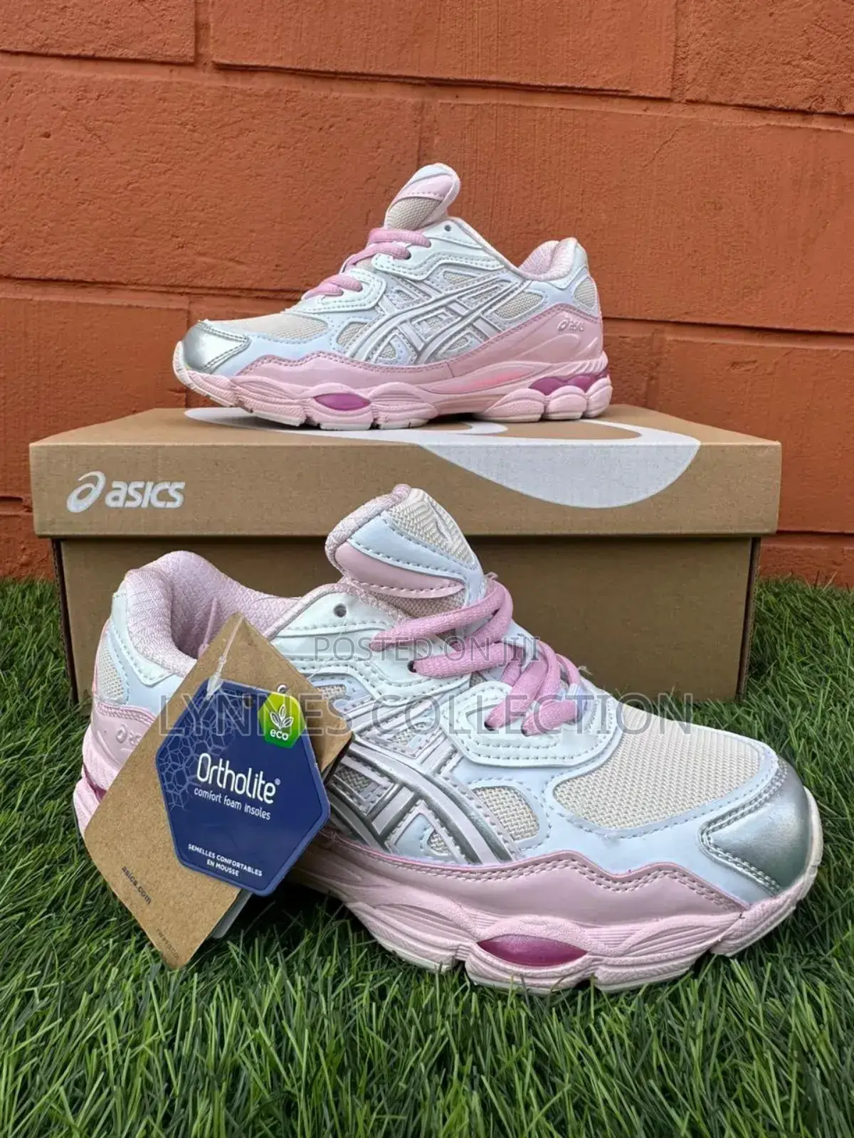 Asics Gel White X Pink ,Asics Sizes 36-42