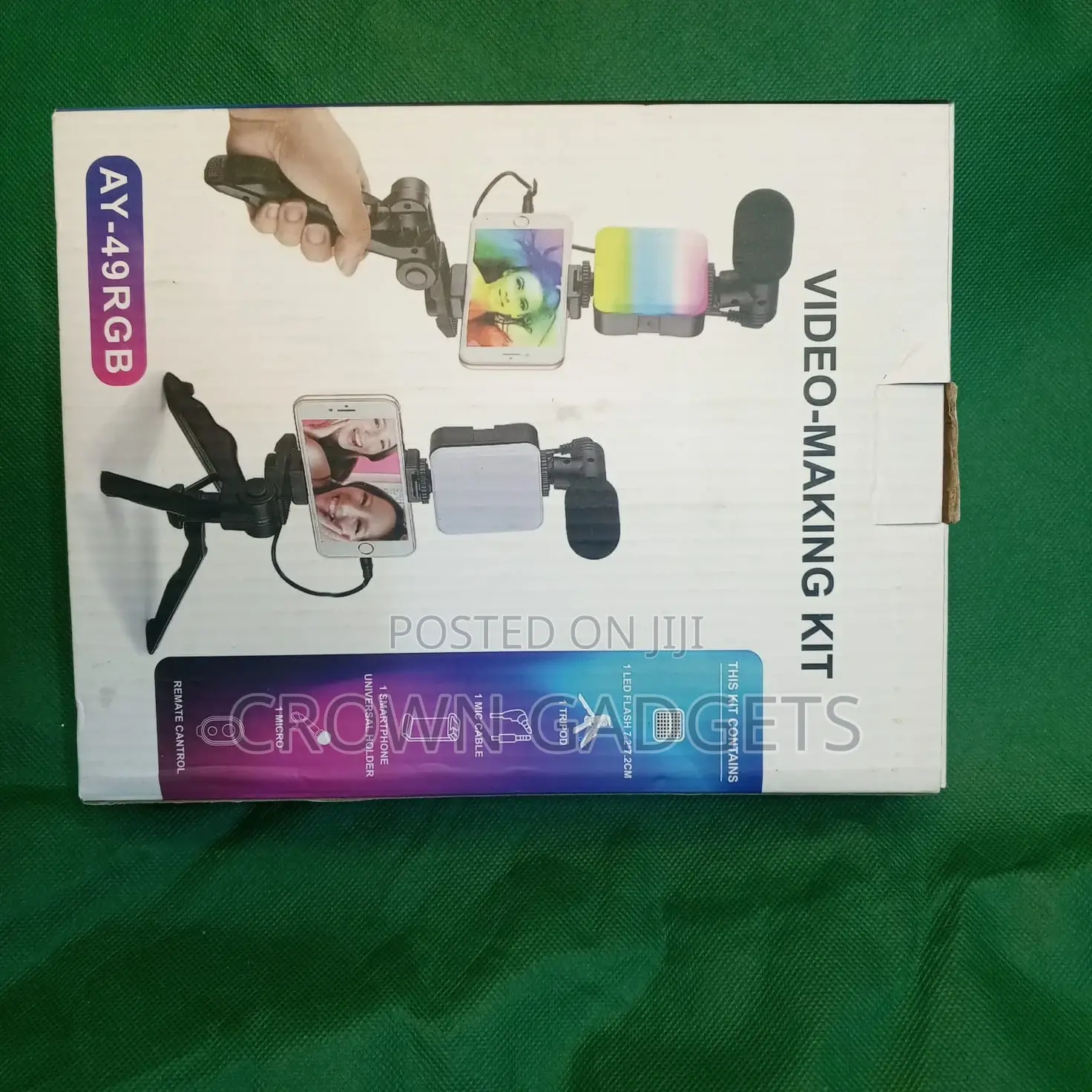 RGB Video Kit Ay-49 With Tripod, Mic Bluetooth Remote