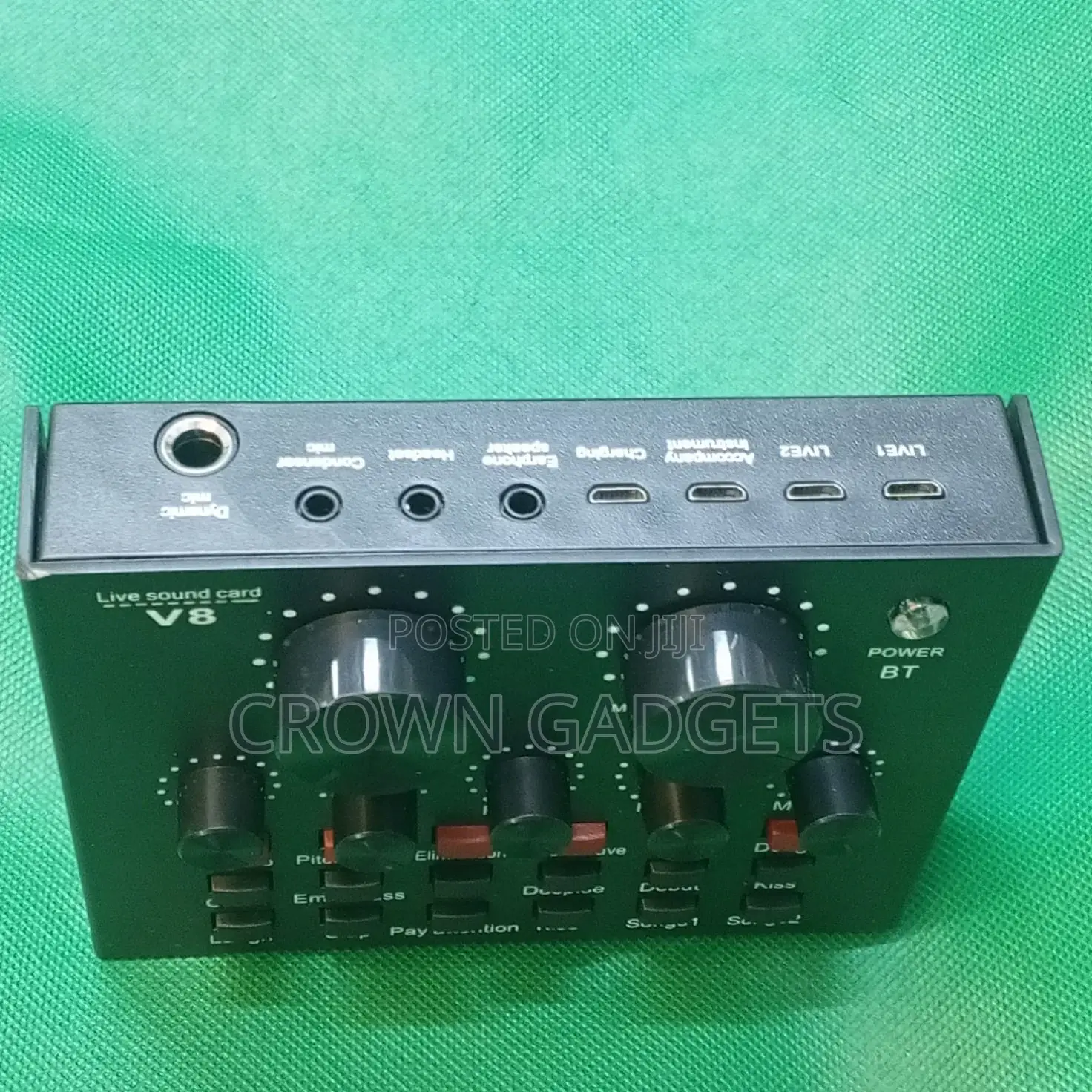 Portable V8 Sound Card For Podcasting, Gaming Music