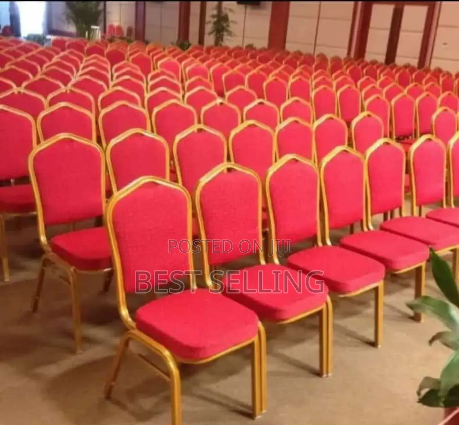 Banquet Chairs Red in Color