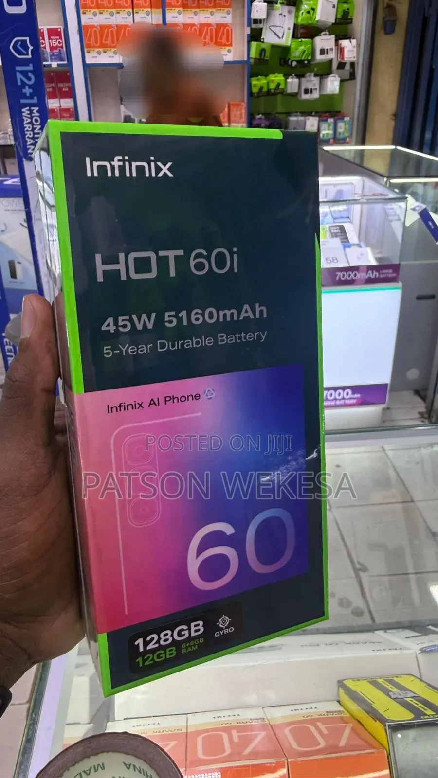 New Infinix Hot 60i 128 GB Black