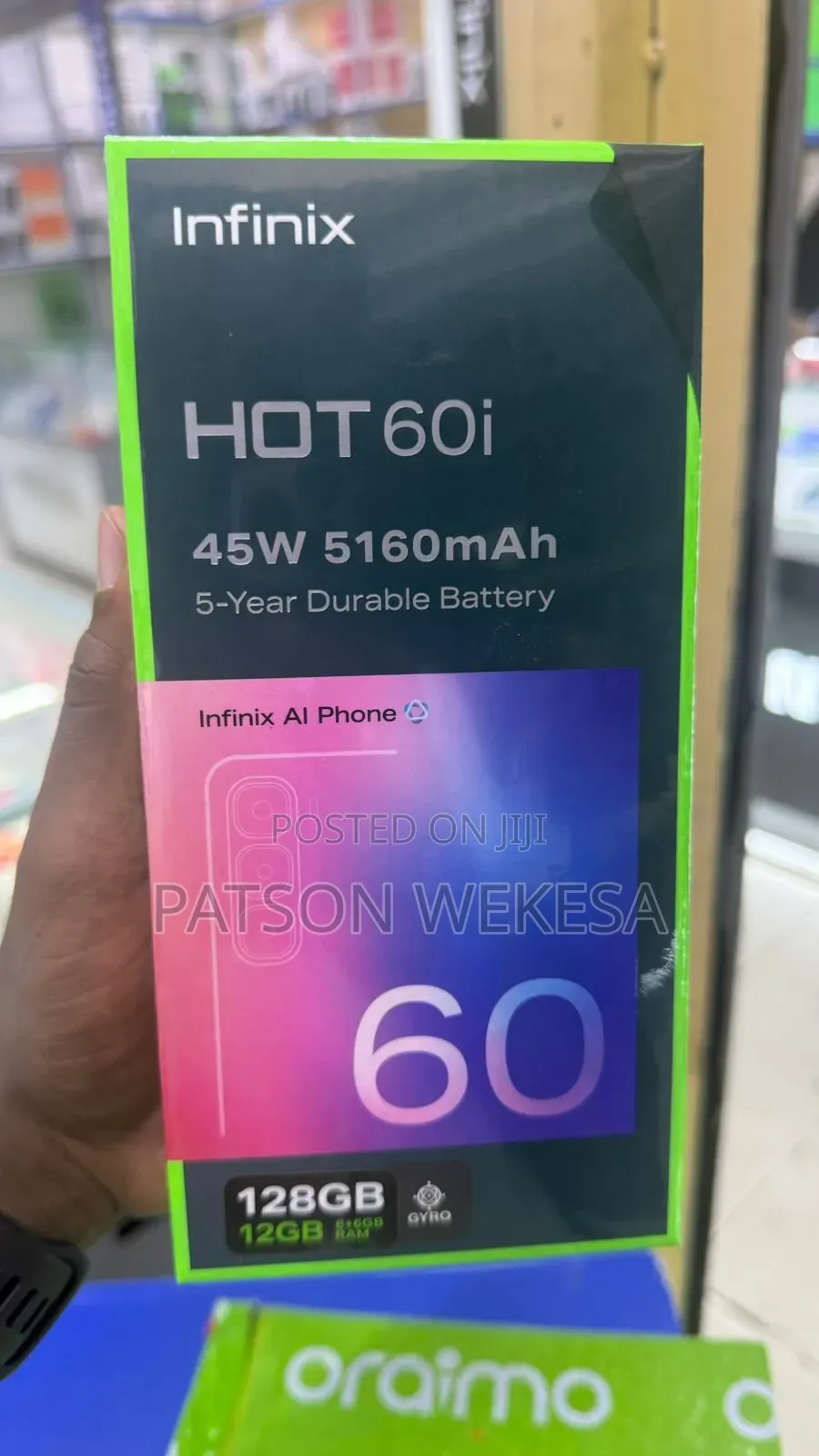 New Infinix Hot 60i 128 GB Black