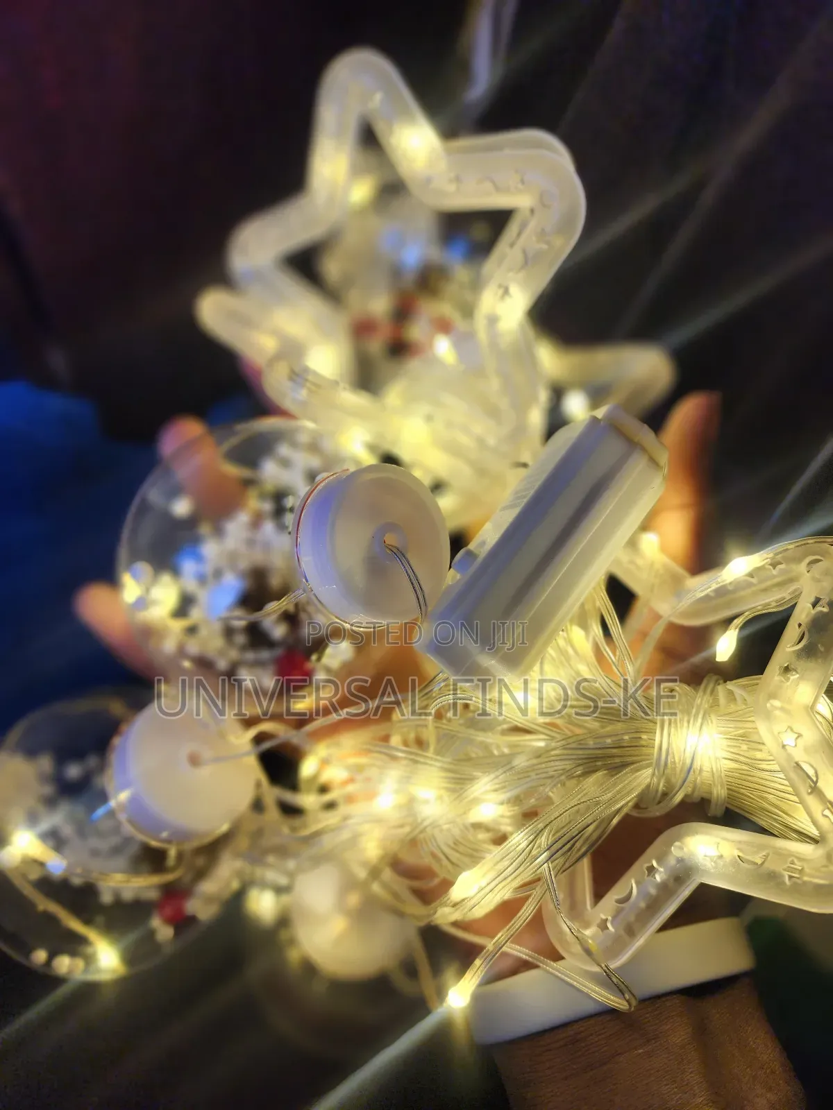 Fancy Christmas Balls and Stars String Lights