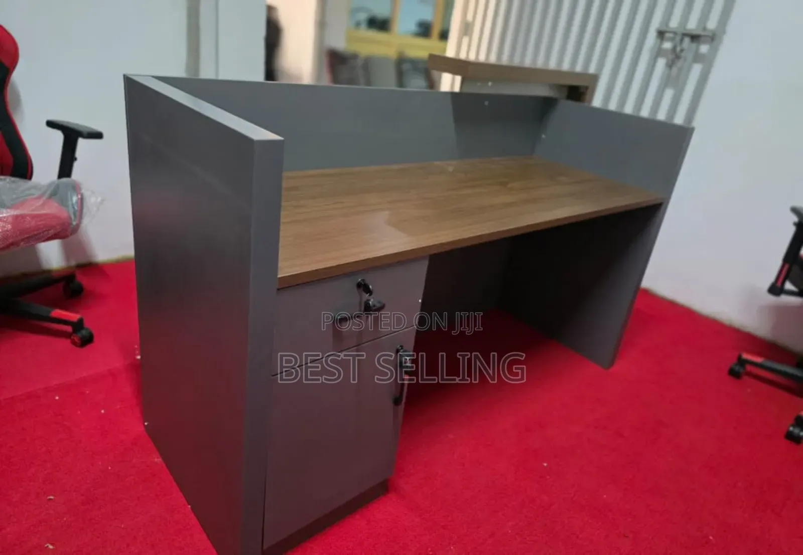 1.2dark Grey Reception Desk