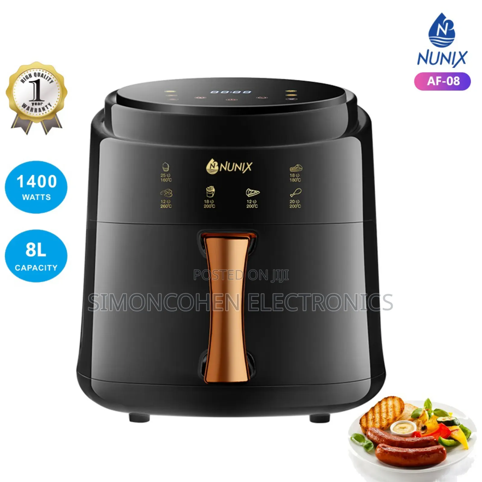 8 Litres Nunix Air Fryer