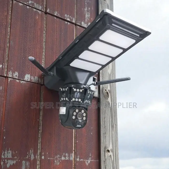 Full Color 24/7 Night Vision 4g PTZ Security Camera Solar Street Light