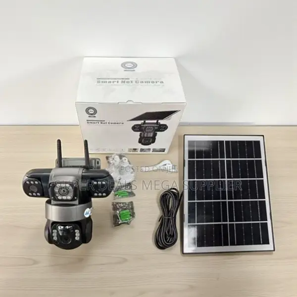 V380 Pro 12mp Triple Lens 4g Security Solar Camera With Two-Way Audio