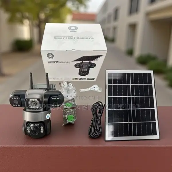 12mp V380 Pro 4g Triple Lens Outdoor Solar PTZ Camera All Weatherproof