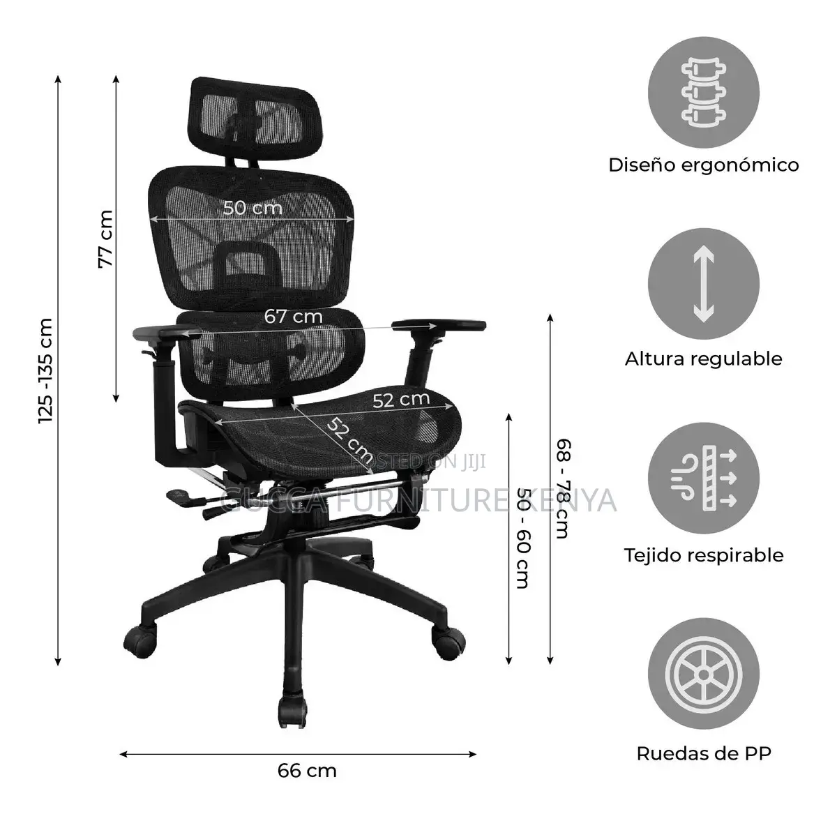 Full Mesh Executive Orthopedic Adjustable Office Seat