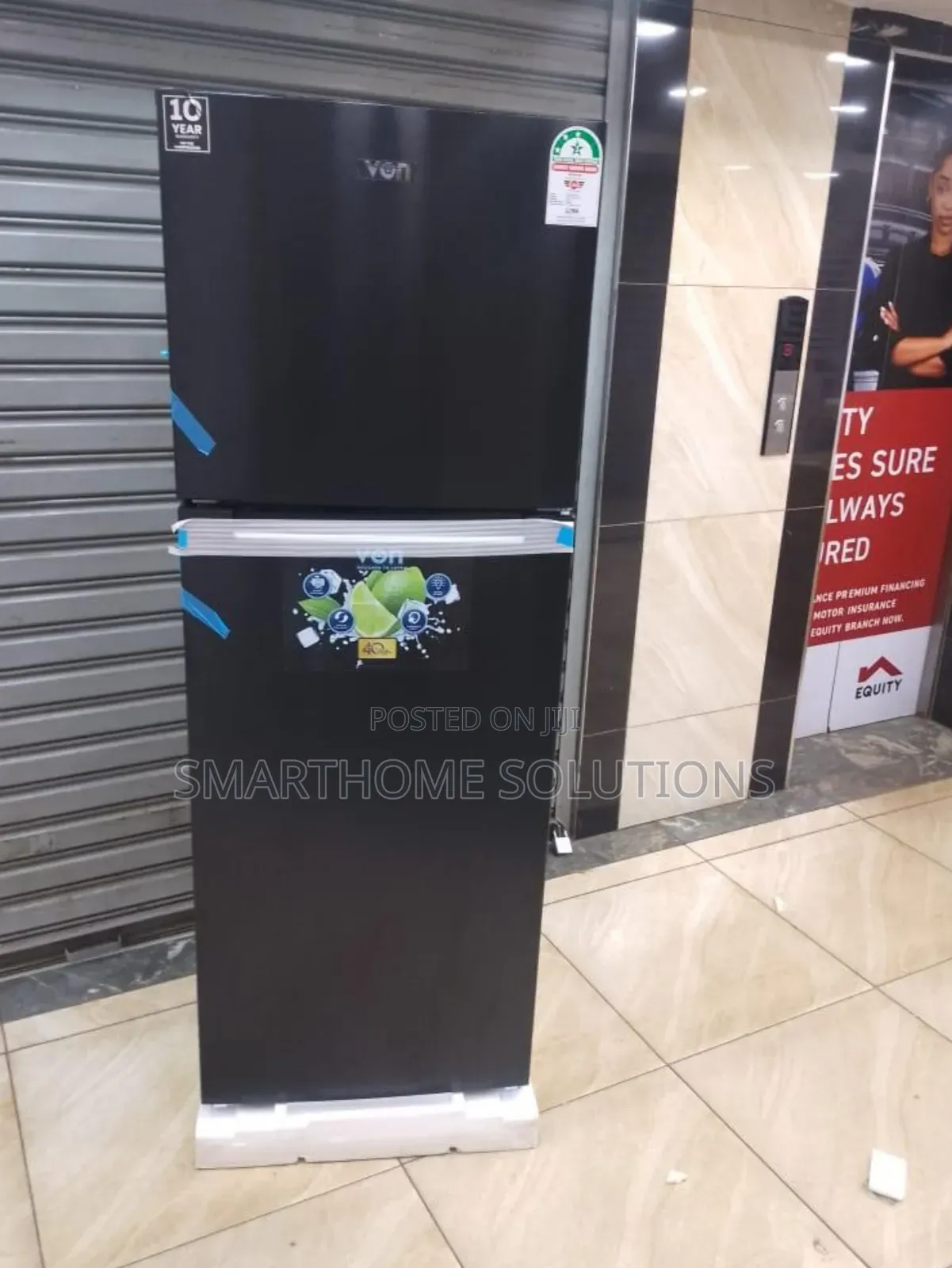 Von 334l No Frost Double Door Refrigerator