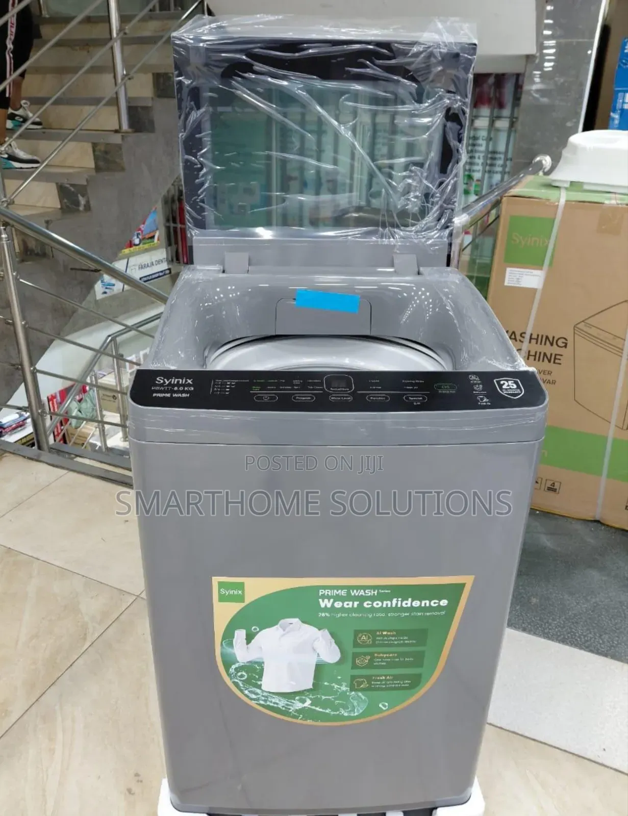 8kg - Syinix Topload Full Automatic Wash Dry Washing Machine