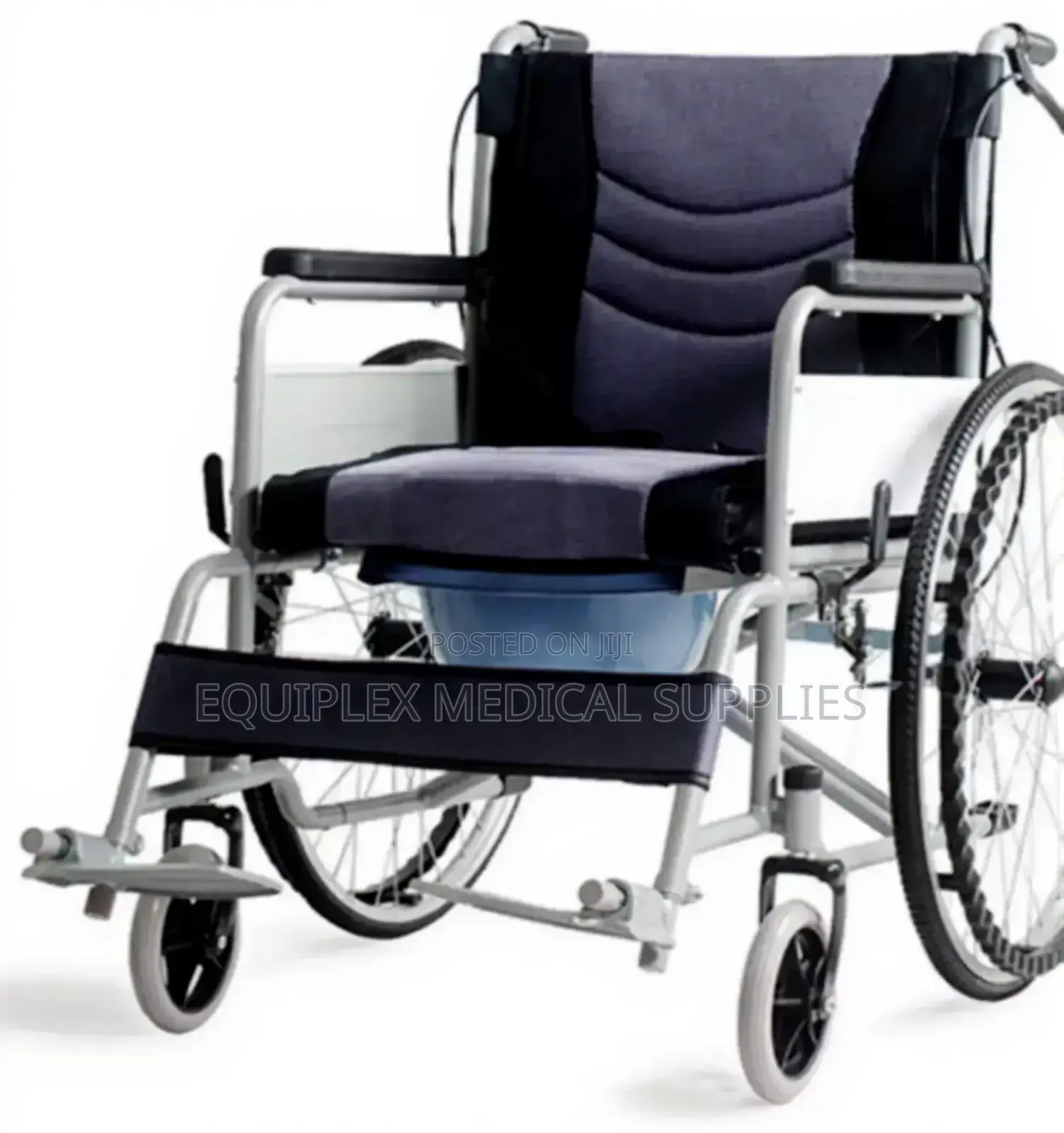 Standard Wheelchair With Commode (Stainless Steel)