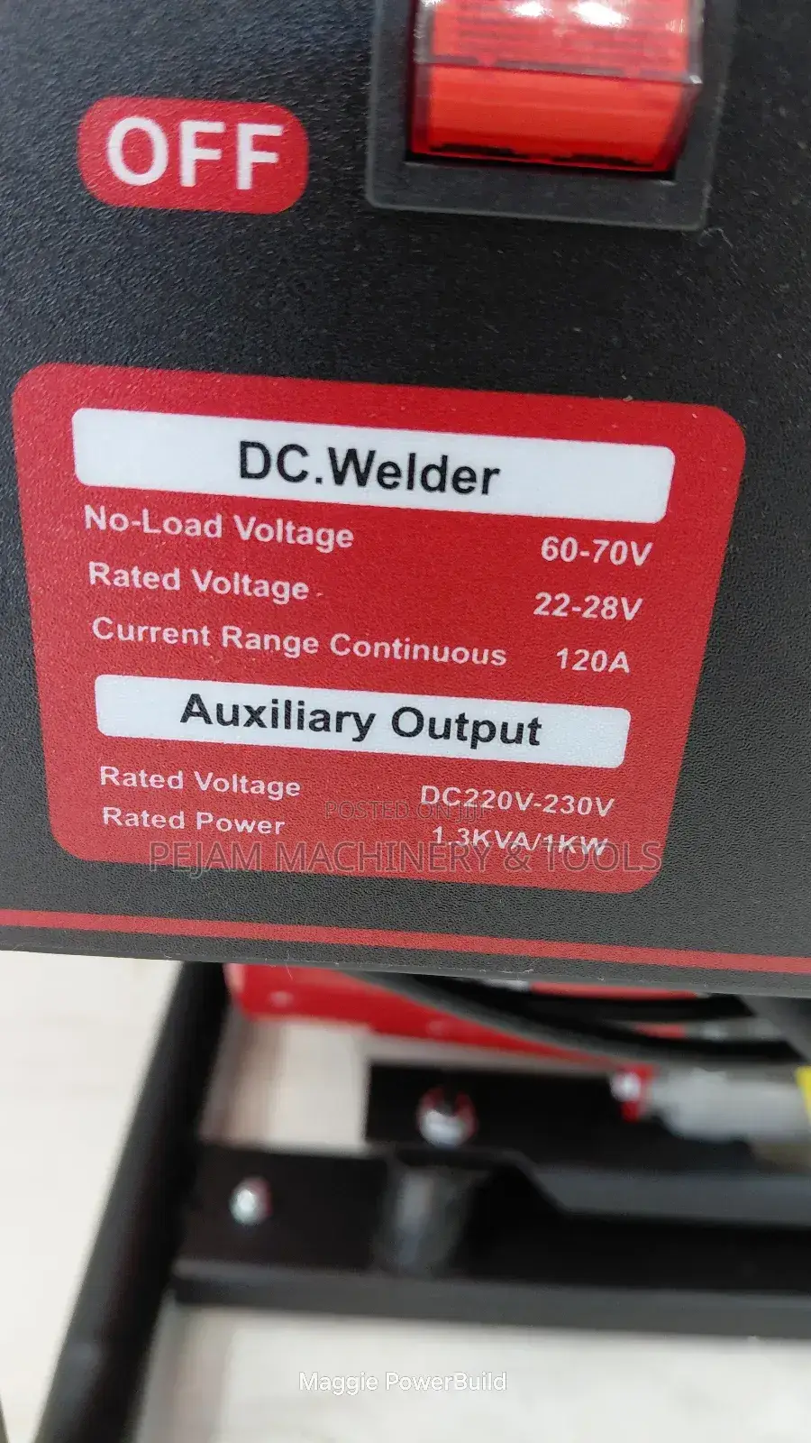 Maxmech Dc Welding Generator 120amps 1.5kva
