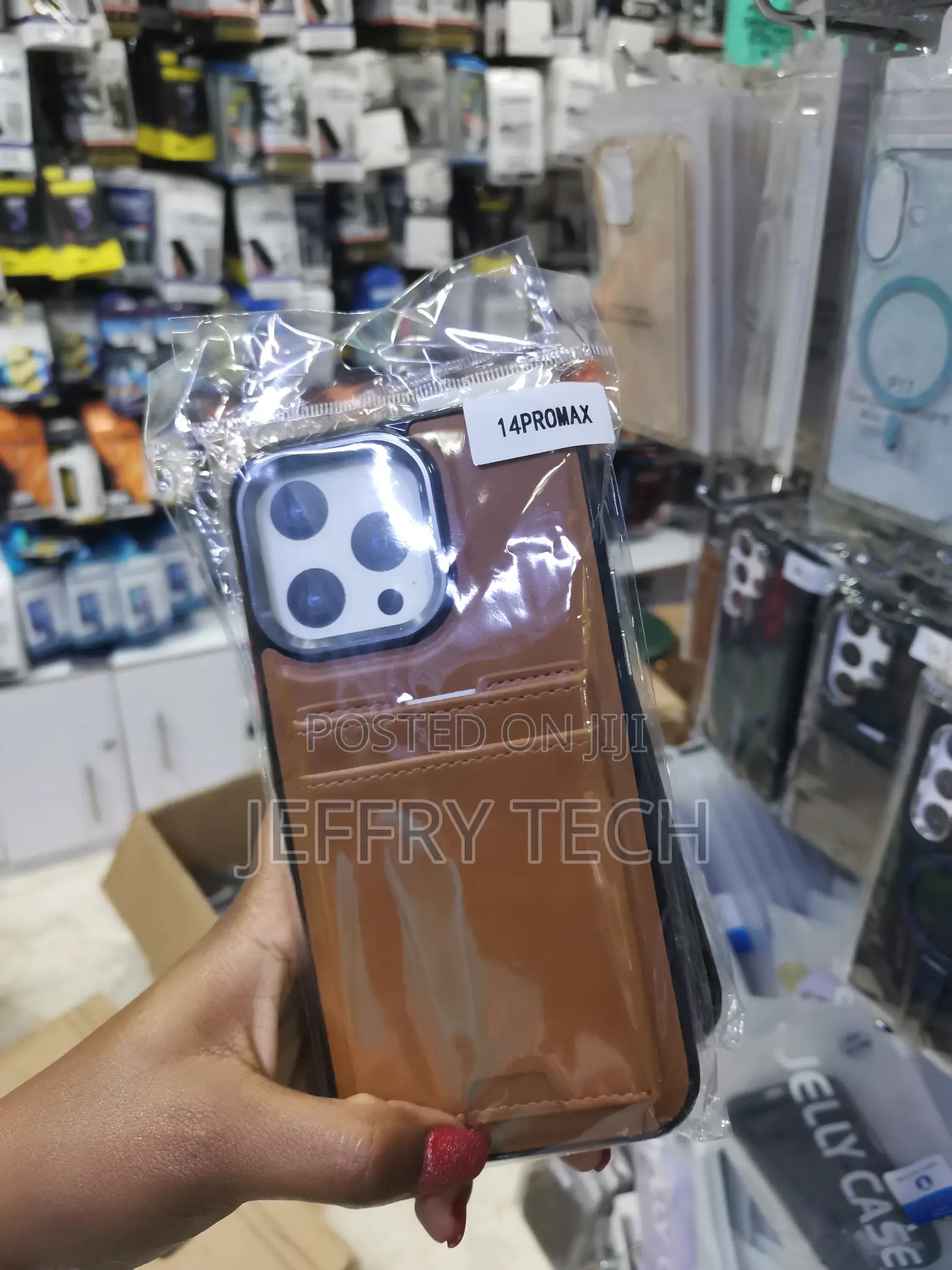 Szhaiyu Leather Back Case With Card Holder iPhone 14 Pro Max Case