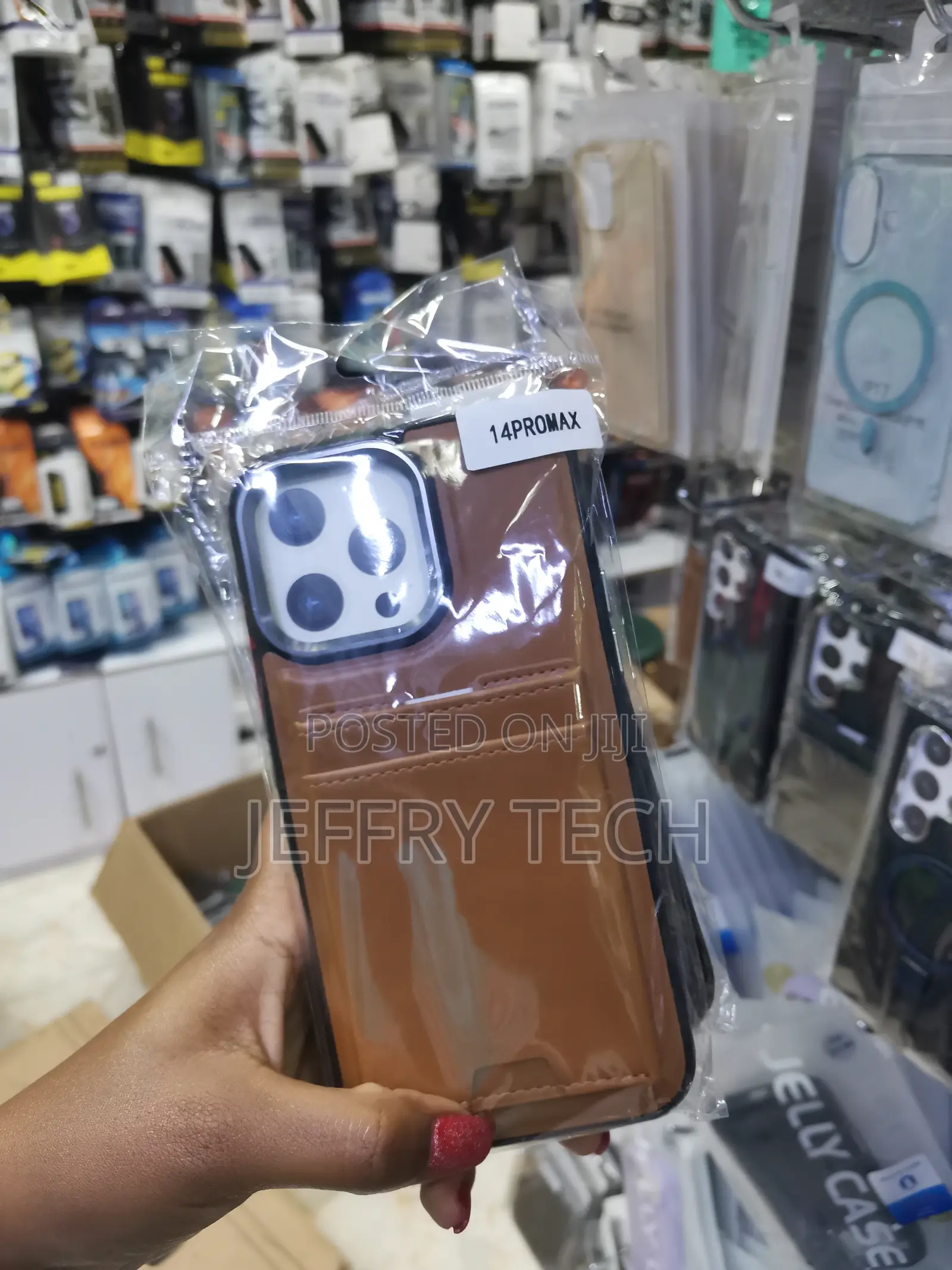 Szhaiyu Leather Back Case With Card Holder iPhone 14 Pro Max Case
