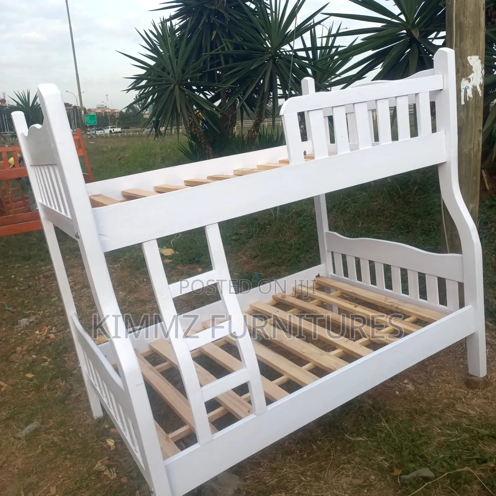 White Painted S - Shaped Double Decker