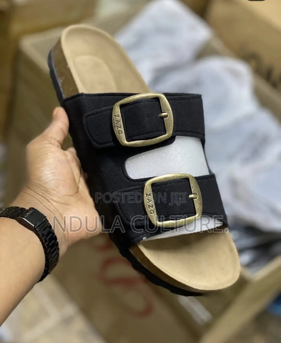 Zazg Double Buckle Sandals