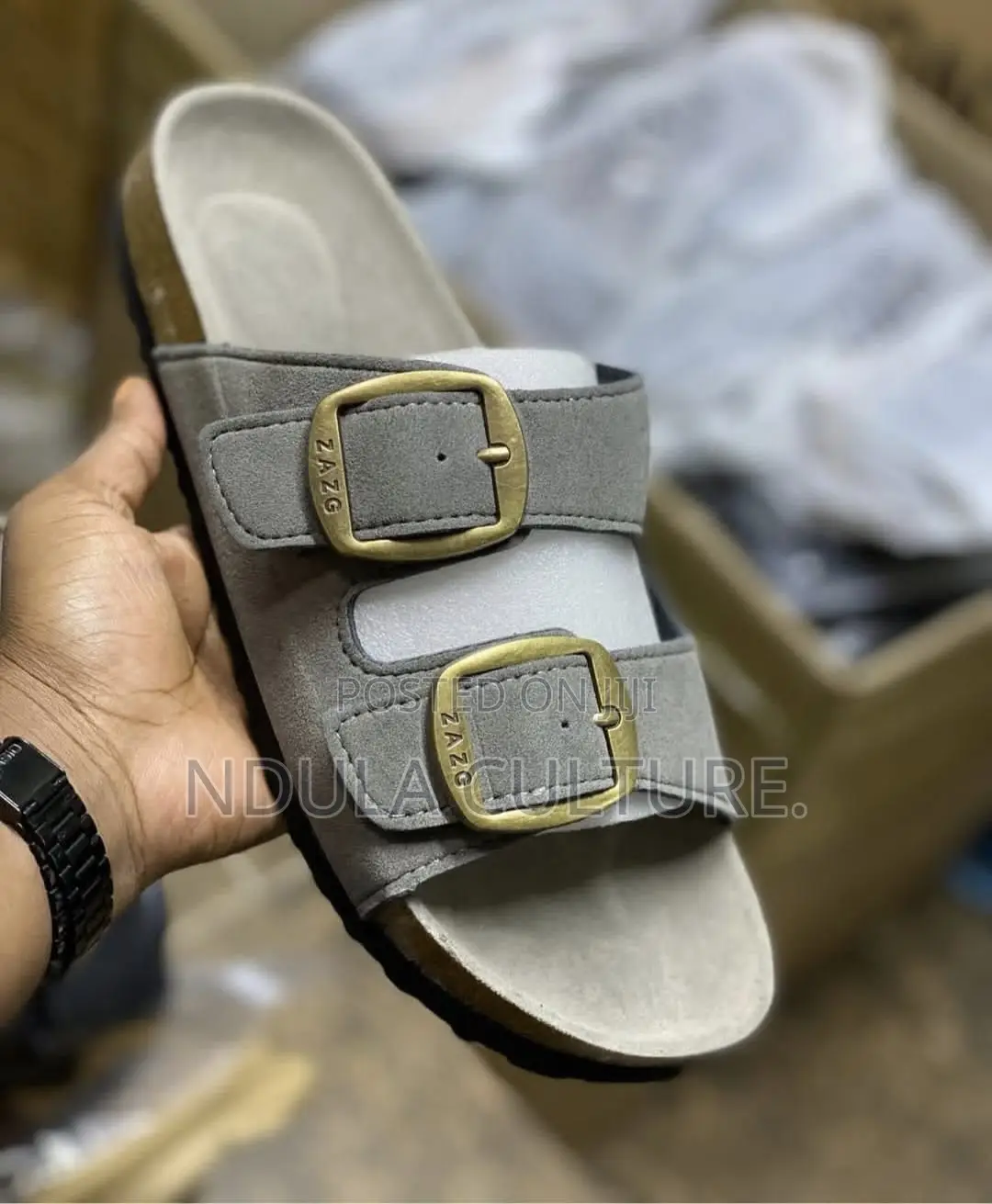 Zazg Double Buckle Sandals