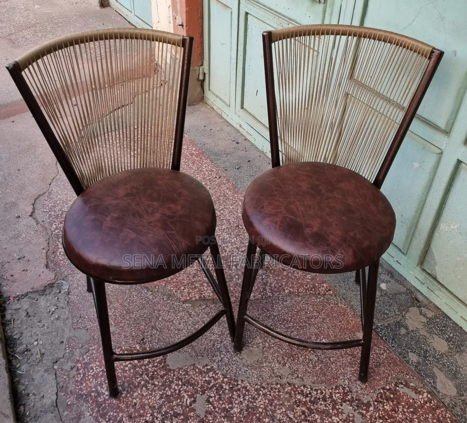 Outdoor Chairs,Wooven,Copper Metal Frame