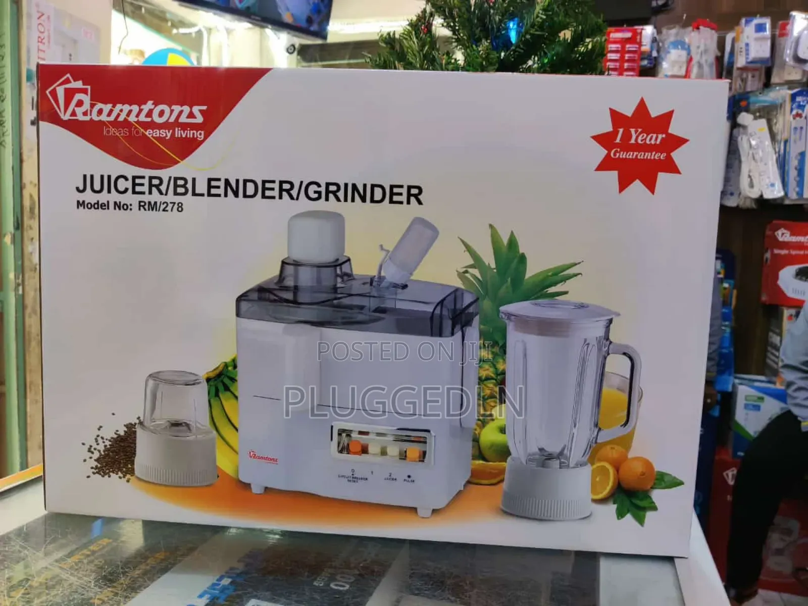 Ramtons 3-in-1 Juicer, Blender, and Grinder, Model No: Rm/278.