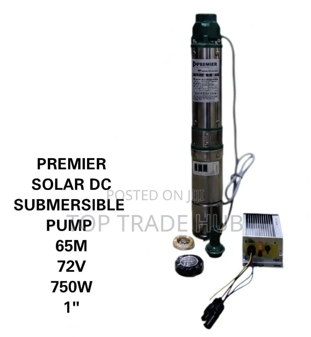 Premier 750w Solar Dc Submersible Water Pump 65m Head 72v