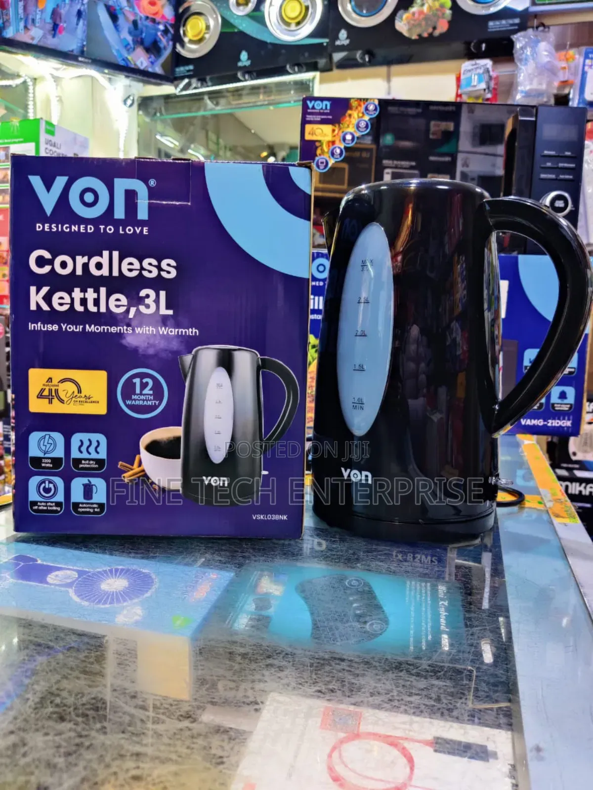 Von Cordless Kettle 3l