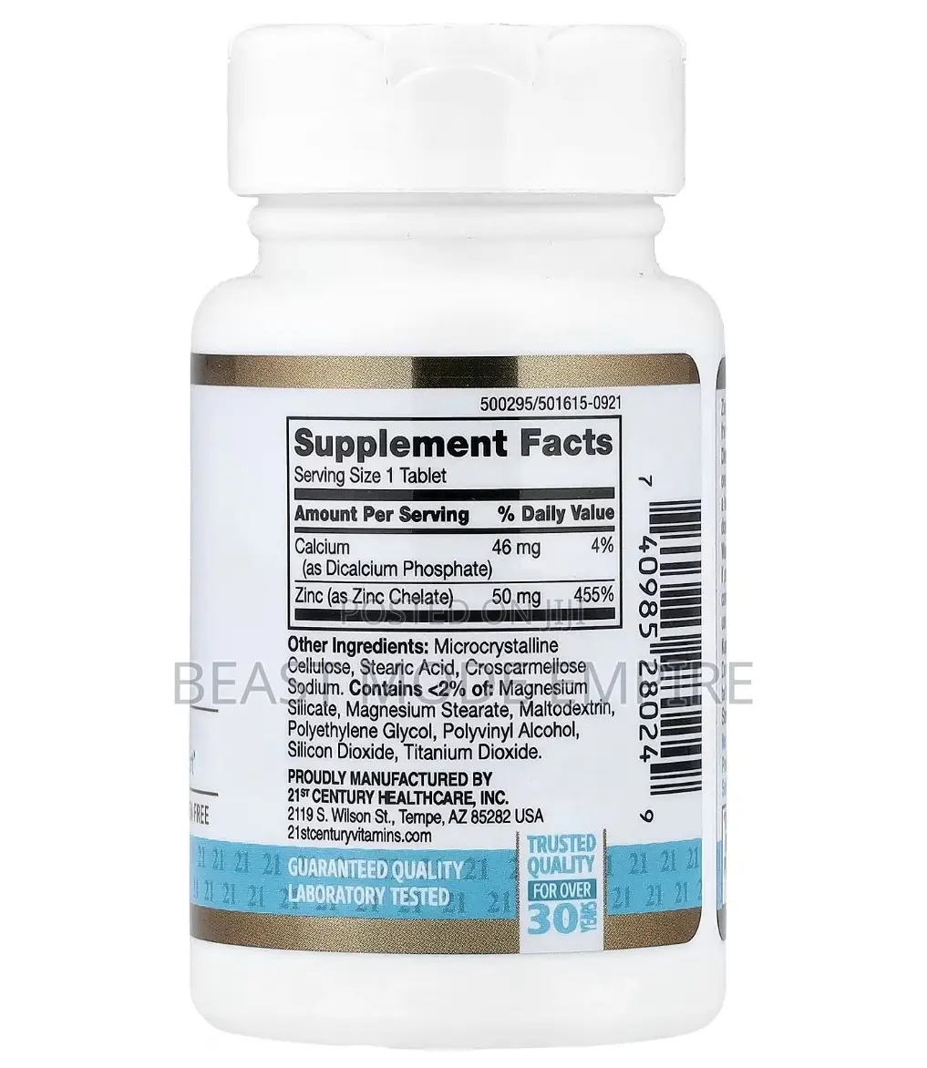 Zinc Chelated 50mg,Made in Usa