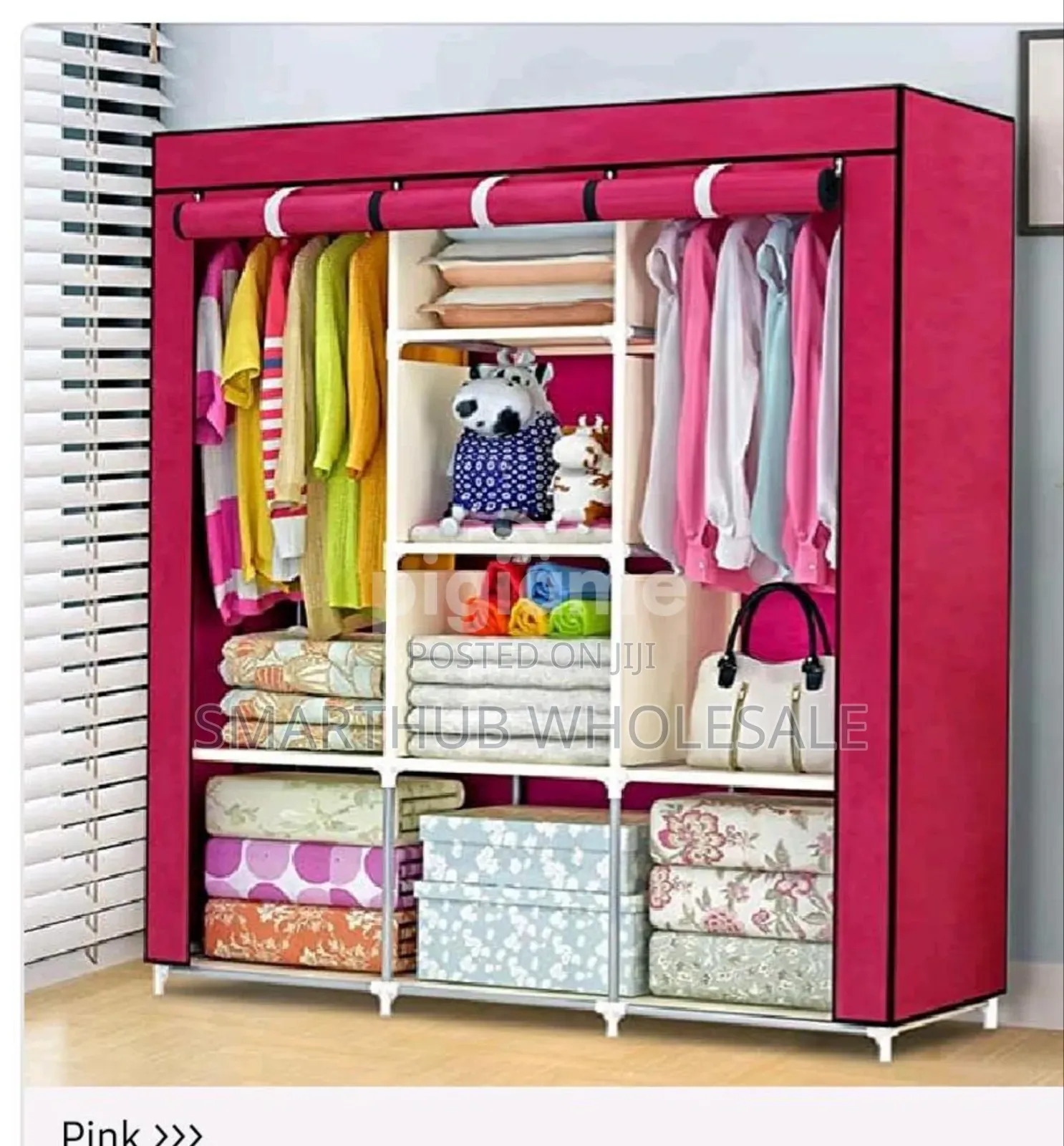 Metallic 3column Wardrobe