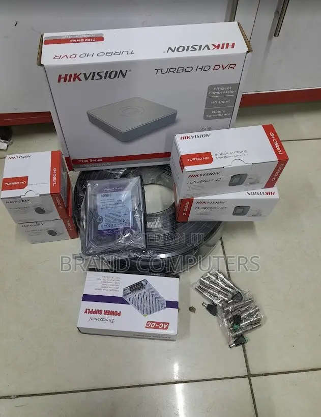 Hikvision 3 Cameras CCTV Complete Set 1080p Full Hd With Infrared