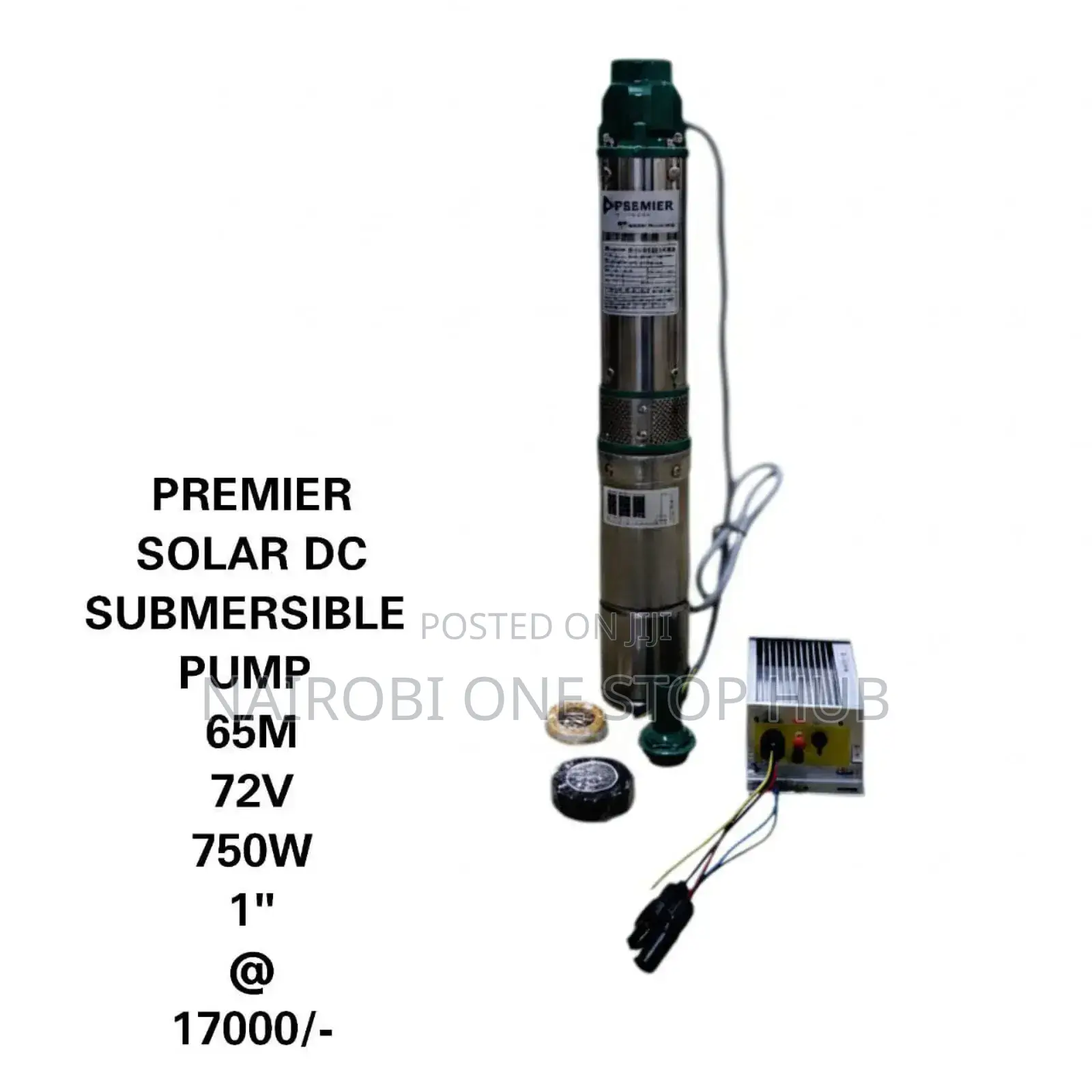 65m Premier 750w Dc Solar Submersible Pump 72v