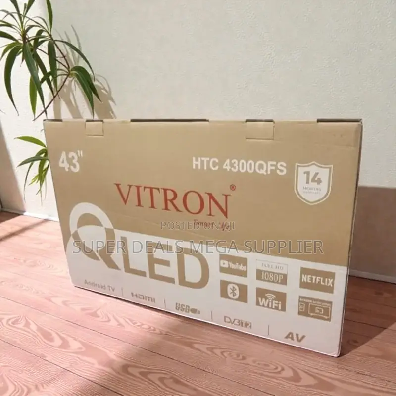 Vitron 43 Inch Qled Smart Android Frameless Tv With Hd Display